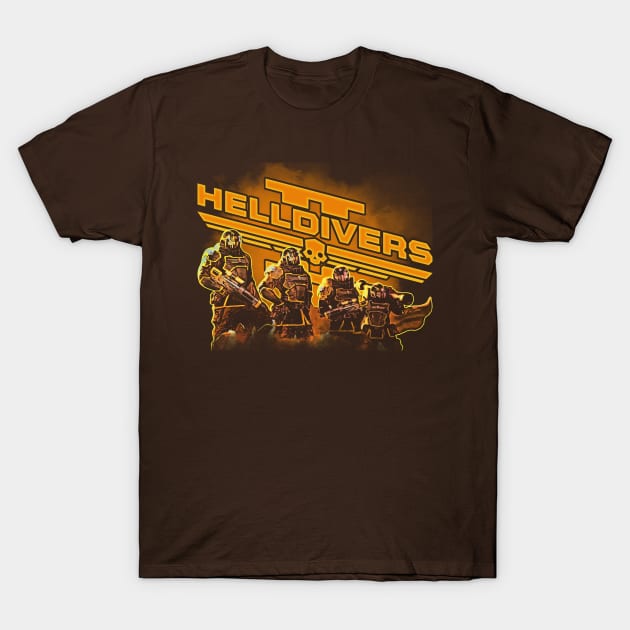 Helldivers T-Shirt by scribblejuice